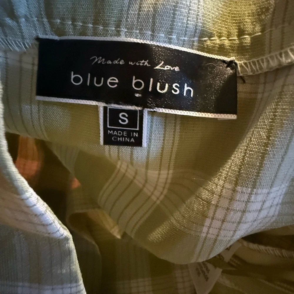 Blue Blush Gingham Pleated Mini Skirt - Picture 2 of 4